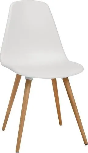 Topstar Chaise polyvalente blanche pieds en bois hêtre VE=2 pièces par carton