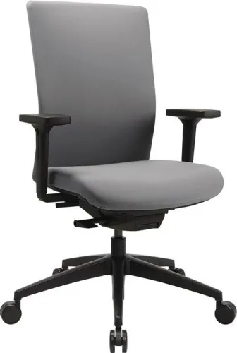 Topstar Chaise de bureau synchro M grise 450-570 mm avec accoudoirs Charge max. 110 kg