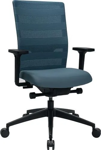 Fauteuil de bureau Topstar avec technologie synchronisée bleu pétrole 450-570mm avec accoudoirs Capacité 110kg
