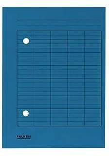Chemise à rabats Falken 80004179 A4 2 fenêtres bleu 100 pièces/paquet