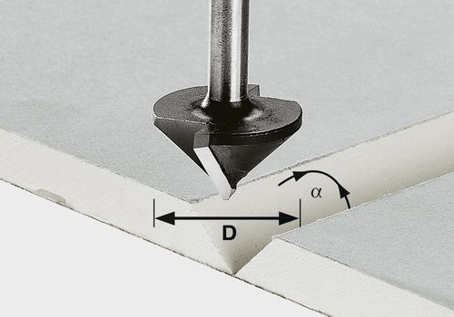 Fraise pour plaques de plâtre Festool HW S8 D32/90°