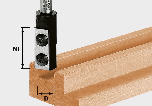 Fraise à rainurer à plaquettes amovibles HW S8 D12/30 WP Z1 Festool