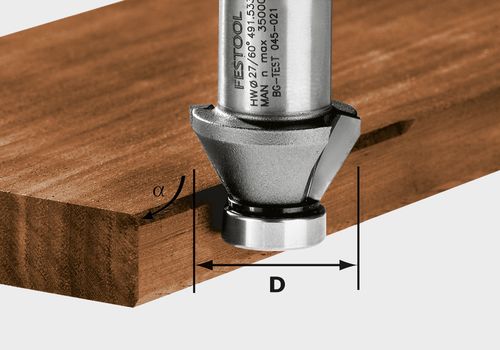 Fraise à chanfreiner Festool HW (sans roulement à billes)