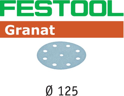 Disque de ponçage Festool STF D125/8 P240 GR/100 Granat - 100 pièces — lot de 100 pièces