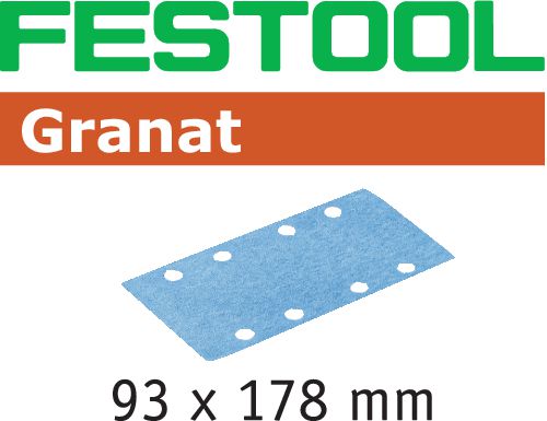 Festool Abrasif Grenat 93x178 GR — lot de 50 pièces