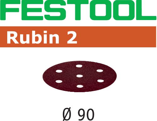 Festool Abrasif Rubis 2 D90 RU/50 — lot de 50 pièces