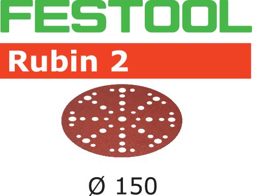 Disque de ponçage Festool STF D150/48 P60 RU2/50 Rubin 2 - 50 pièces — lot de 50 pièces