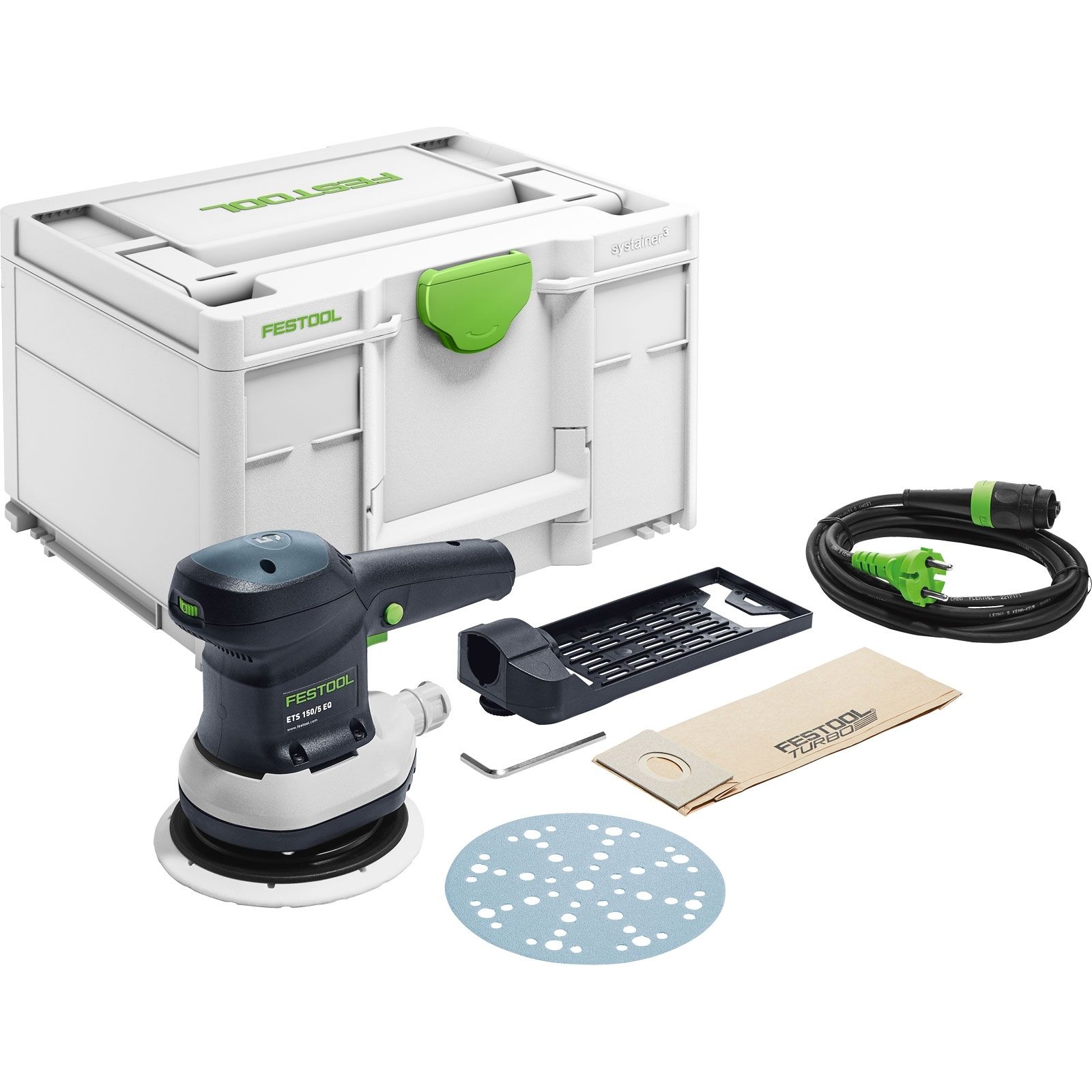 Ponceuse excentrique Festool ETS 150/5 EQ-Plus dans SYS3 M 237 Systainer