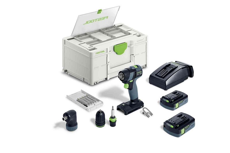 Perceuse-visseuse sans fil Festool TXS 18 C 3,0-Set 2x3,0 Ah + chargeur + accessoires