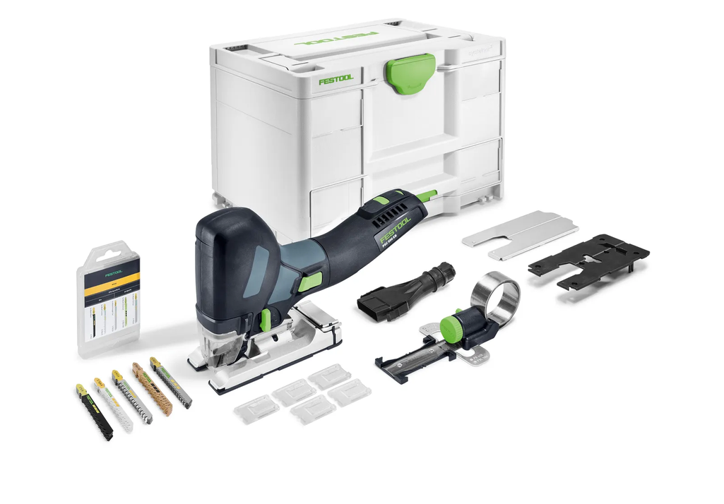 Scie sauteuse pendulaire Festool PSC 500 EB-Basic-Set avec accessoires, sans batterie ni chargeur, en Systainer