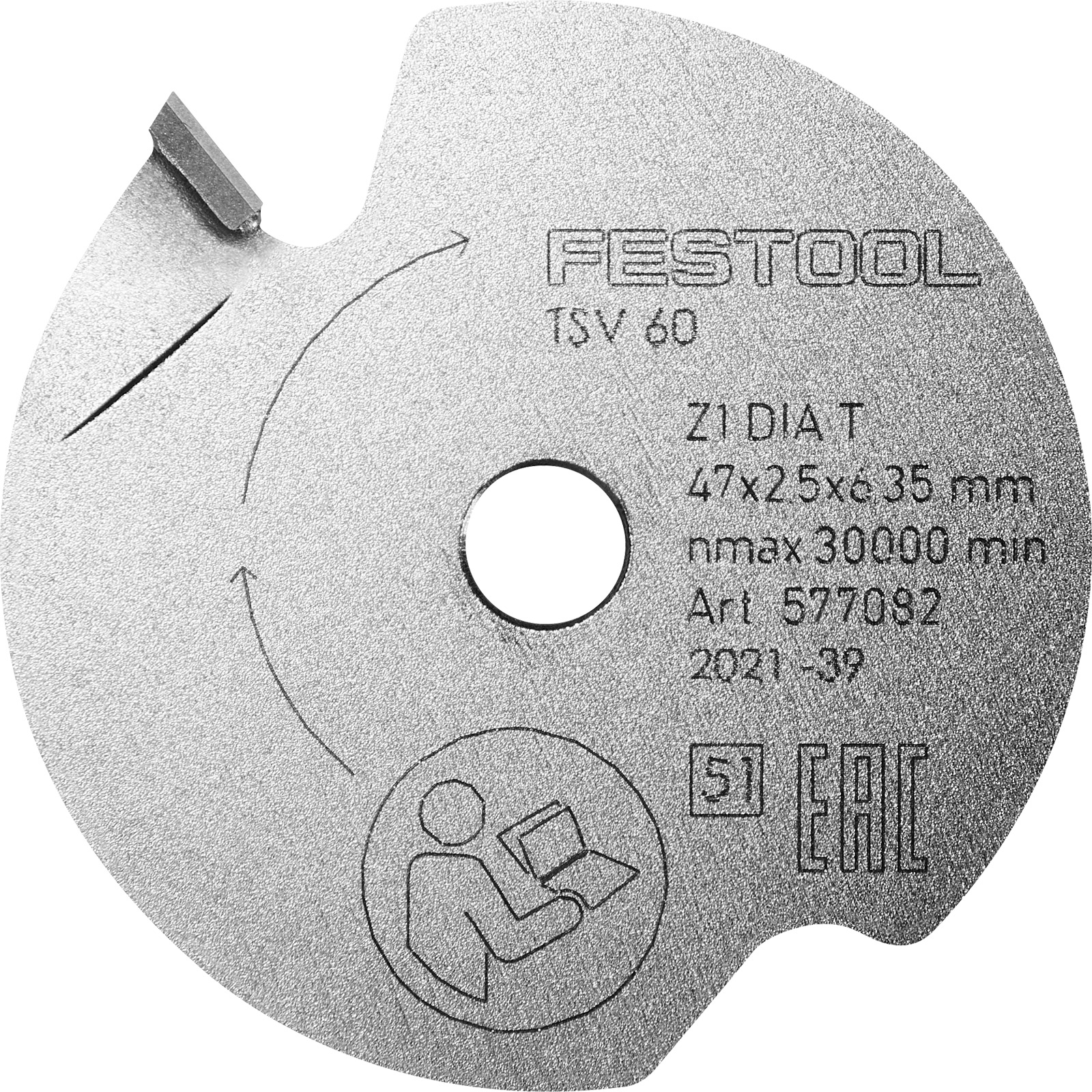 Lame de scie circulaire à tronçonner universelle Festool UNIVERSAL DIA 47x2,5x6,35 T1