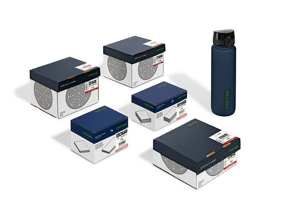 Festool - Set de ponçage Super Pack Granat STF D150/48 GR-SP P + Gourde
