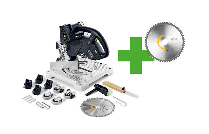 Festool Scie à onglet sans fil SYMMETRIC SYMC 70 Master Edition + Lame de scie circulaire