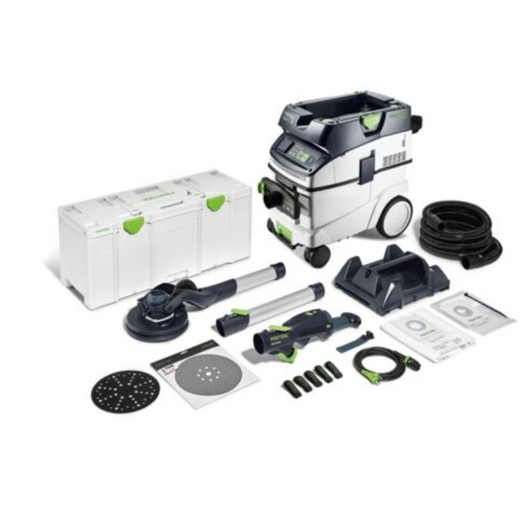 Festool Set ponceuse à long col et aspirateur PLANEX LHS 2 225 EQI/CTM 36-Set