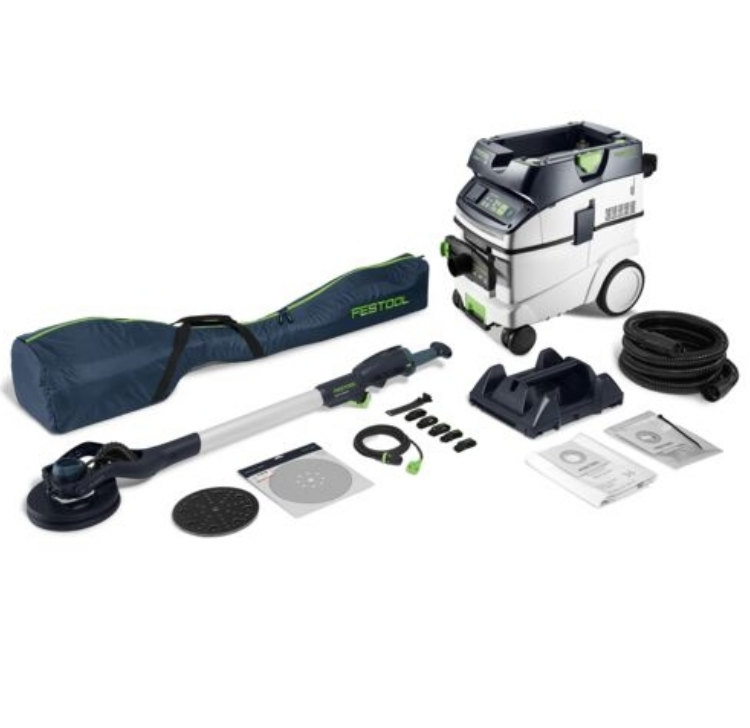 Festool Jeu de ponceuse à col long et d'aspirateur PLANEX LHS 2-M 225 EQ/CTM 36-Set