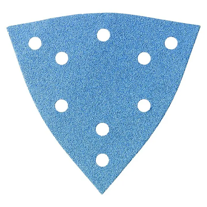 Feuilles de ponçage Fein Zirkon perforées, compatibles avec la grande plaque de ponçage triangulaire de 130 mm de côté