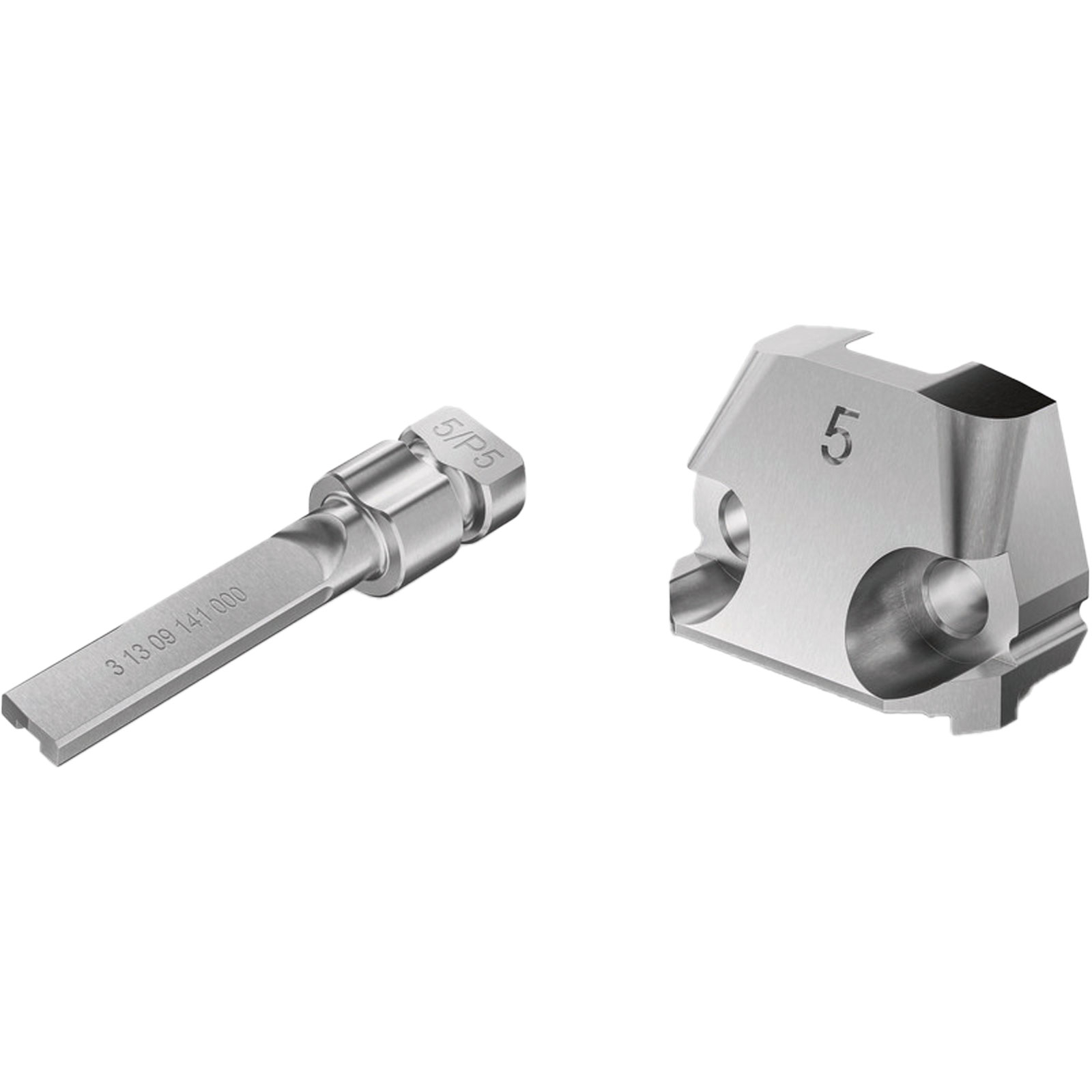 Set de poinçon et matrice Fein pour tôle d'acier jusqu'à 5,0 mm (400 N/mm²)