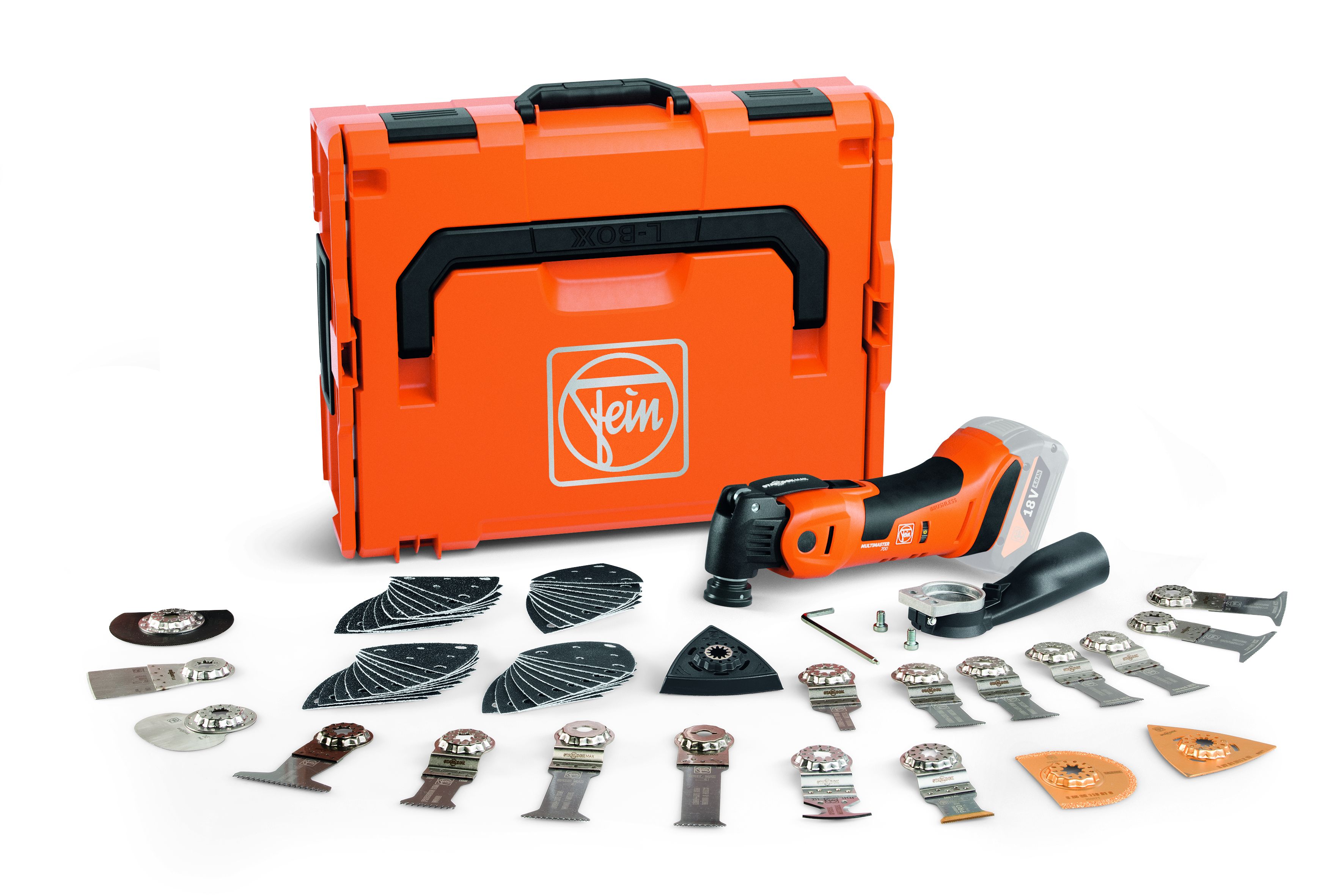 Fein MULTIMASTER AMM 700 Max Top AS Solo à batterie avec accessoires en L-BOXX