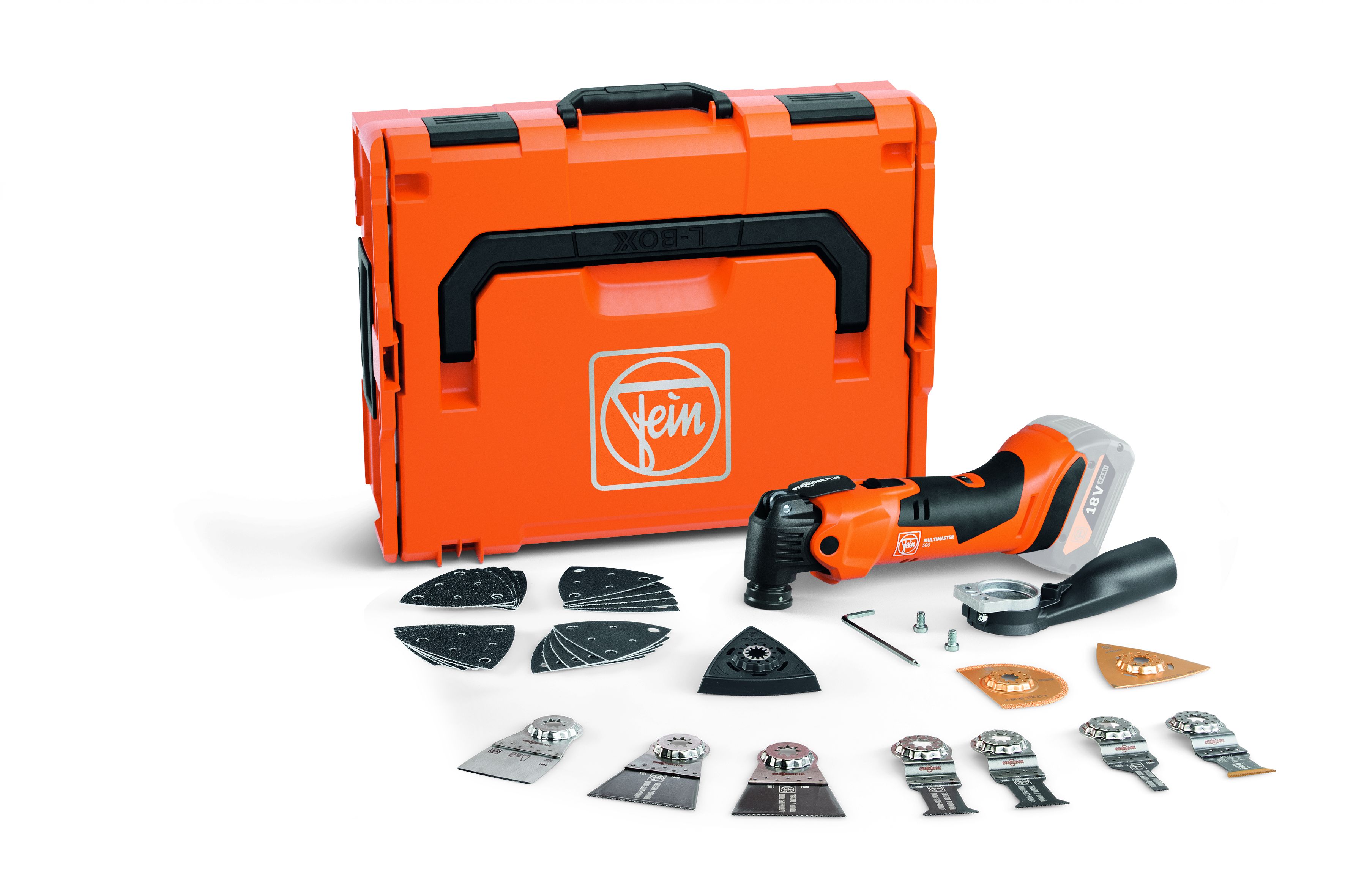 Fein MULTIMASTER AMM 500 Plus Top AS Solo à batterie avec accessoires dans L-BOXX