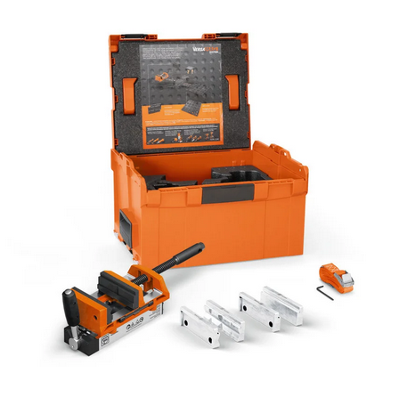 Étau magnétique Fein avec largeur de mâchoires de 100 mm - Set Fein VersaMAG incluant mâchoires de protection en aluminium - 90701009000