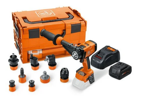 Set Fein perceuse-visseuse sans fil ASCM 18-4 QM AS QUICKIN avec 7 accessoires, 1 batterie 5,0 Ah et chargeur dans L-BOXX