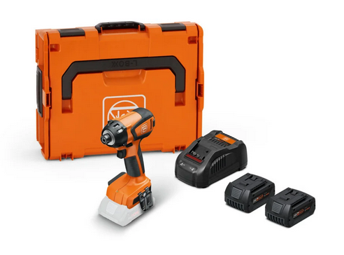 Clé à choc sans fil Fein ASCD 18-200 W4 AS Set 5 Ah, 2 batteries 5,0 Ah et chargeur en L-BOXX