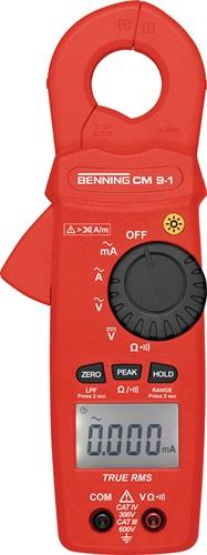 Benning Zange de détection de fuite CM 9-1 Plage de mesure 0,010 mA - 60 A AC Ouverture de zange max. 23 mm