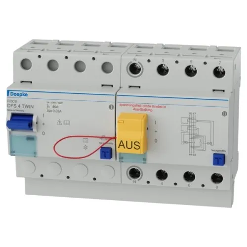 Disjoncteur différentiel Doepke DFS4040-4/0,03-ATWIN