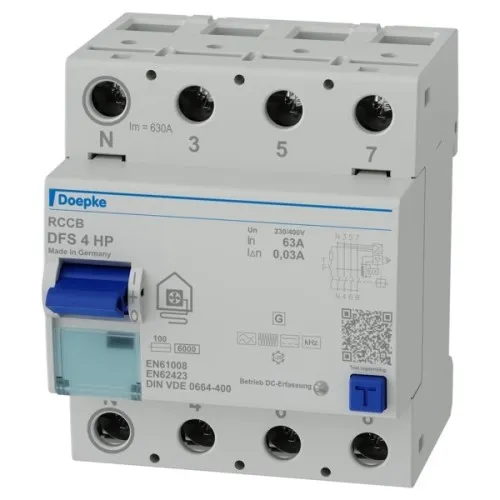 Doepke Disjoncteur différentiel DFS4 063-4/0,03-HP