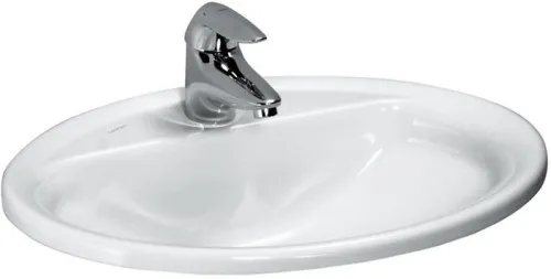 Lavabo encastrable LAUFEN PRO B 560 x 440 mm, avec trop-plein et trou de robinet, blanc LAUFEN
