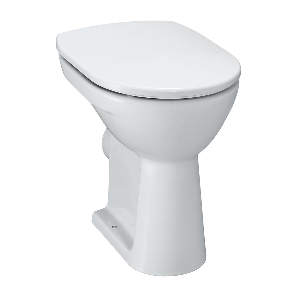 WC à chasse plate debout PRO de Laufen, 470x360x450 mm, version surélevée, sortie horizontale, blanc LCC