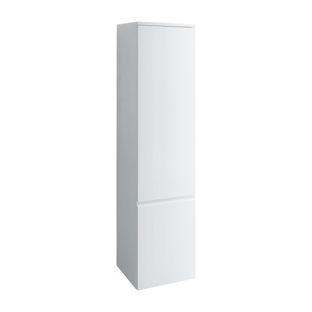 Armoire haute LAUFEN Pro 335x350x1650mm, 1 porte à charnières à droite, 4 étagères, avec encoche de préhension, blanc mat