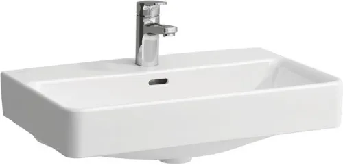 Lavabo Laufen PRO S 600x380 mm compact avec trop-plein, sans trou de robinet, blanc