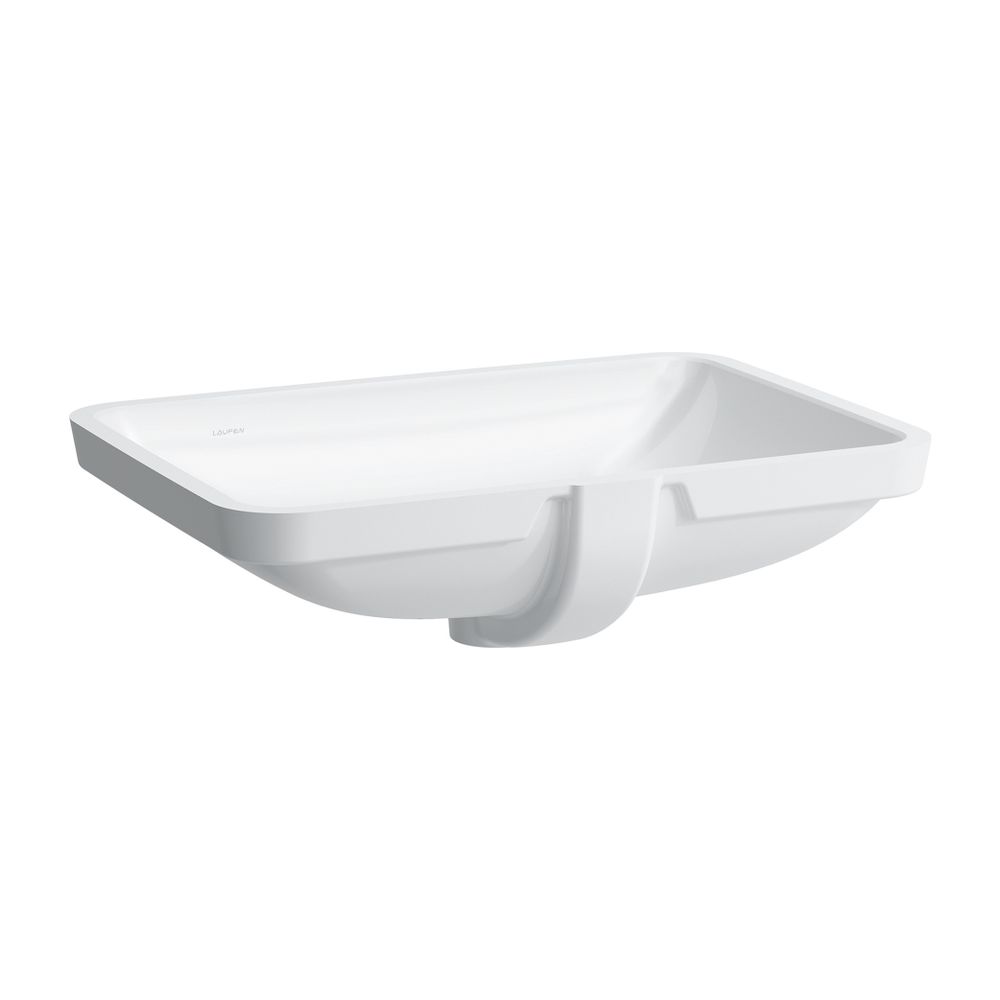 Lavabo encastré Laufen Pro S 430x595x170 mm, montage par le dessous, sans trou de robinet, avec trop-plein, LCC Blanc