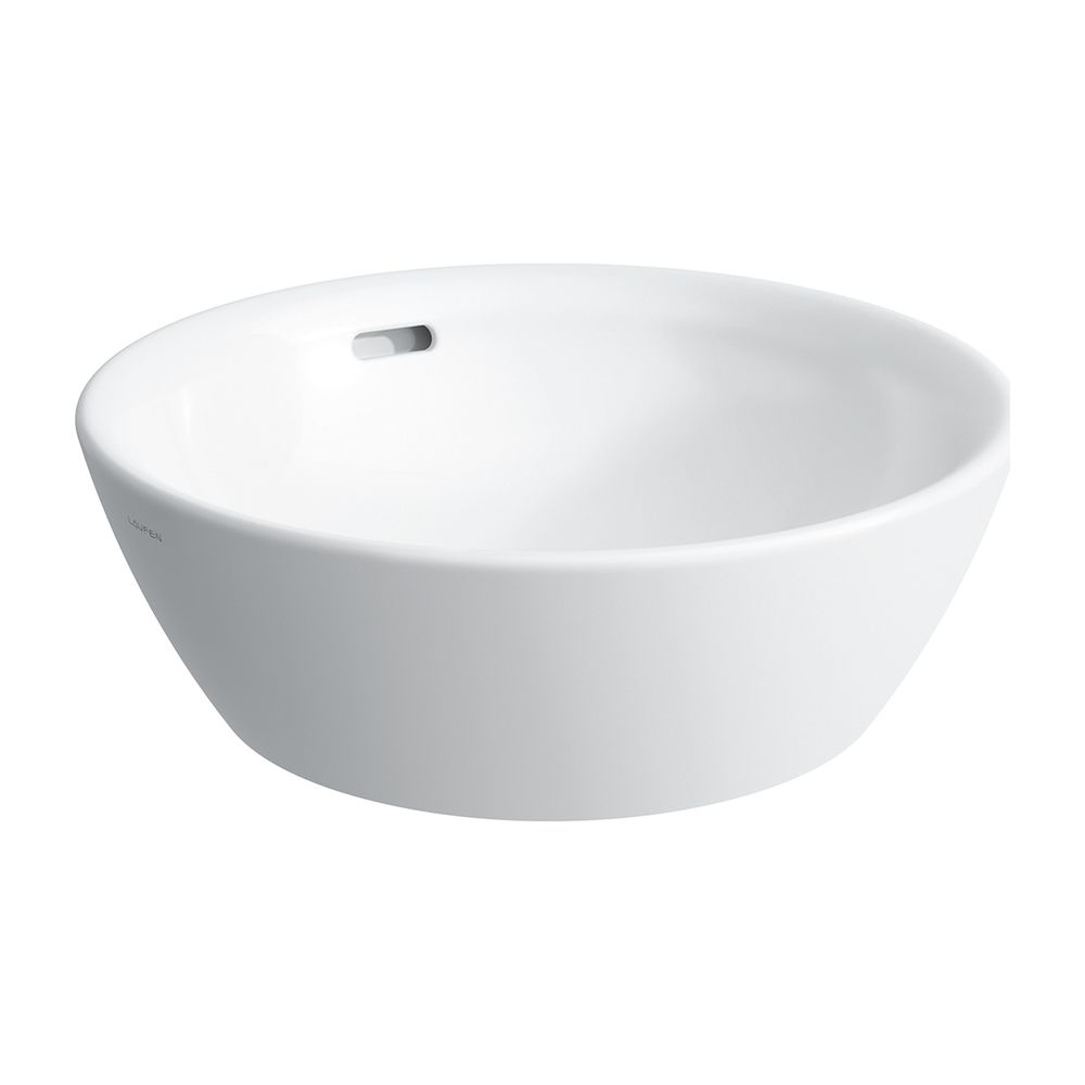 Lavabo LAUFEN Pro B 420x420x165 mm, sans trou de robinet, avec trop-plein, Blanc