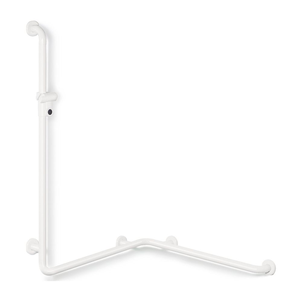 Barre de douche avec support de pommeau HEWI Série 801, 1100x762x762 mm, blanc pur, réf. 801.35.210 99