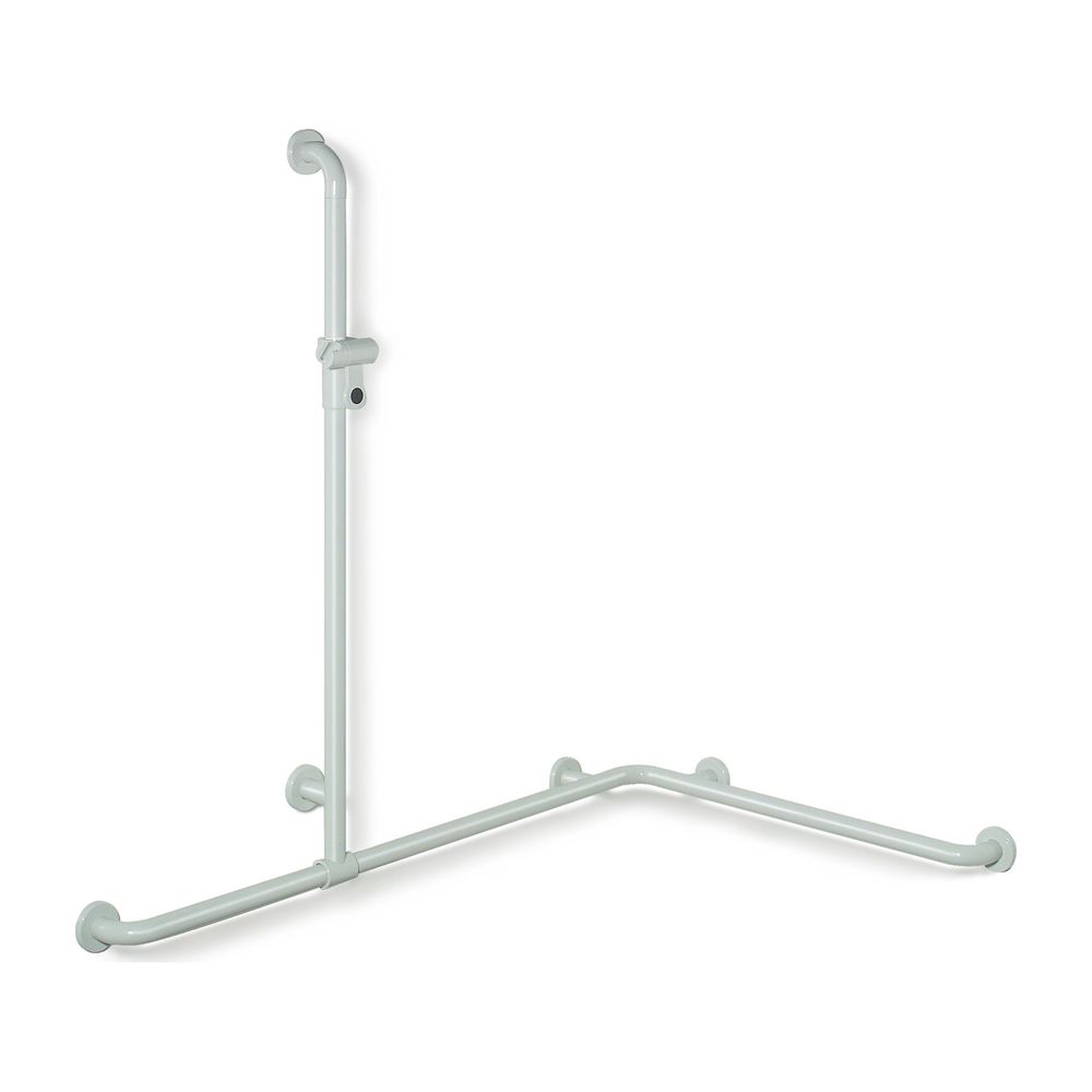 Barre de douche avec support de pommeau coulissant HEWI Série 801, 1185x762 mm, blanc pur, 801.35.300 99