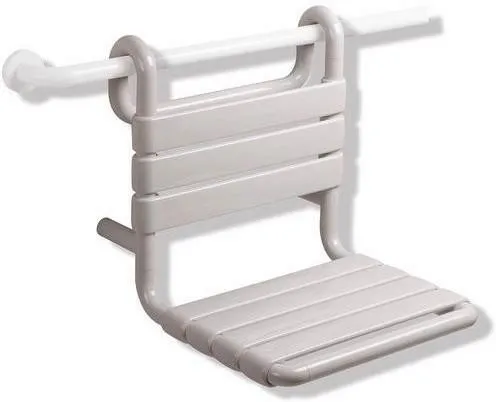Siège escamotable Hewi Série 801, L:450 H:472 P:500mm bleu acier