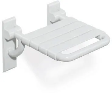 Siège rabattable HEWI avec articulation à fourche Série 801, L:378 H:259 P:408 mm bleu acier