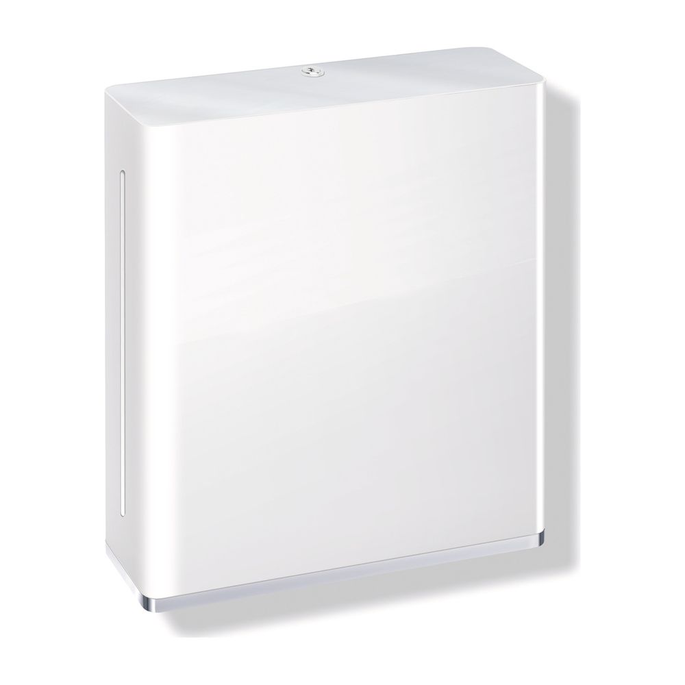 Distributeur de serviettes en papier HEWI série 805, acier inoxydable, blanc