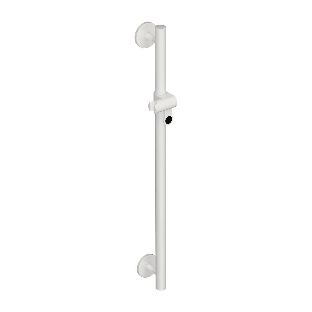 Barre de douche HEWI Système 800 K 1100 mm avec support de pommeau noir point signal blanc