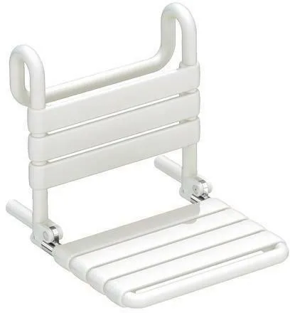 Siège escamotable HEWI, rabattable, L:450 H:473 P:504 mm noir profond