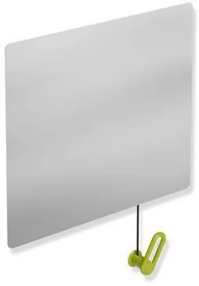 Miroir basculant HEWI Série 801 avec câble, L:599 mm H:540 mm vert pomme