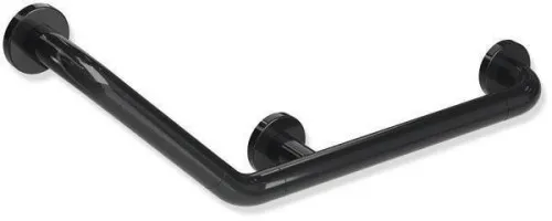 Poignée d'angle HEWI Série 801, Ø 33 mm, âme métallique, arc 135°, noir profond