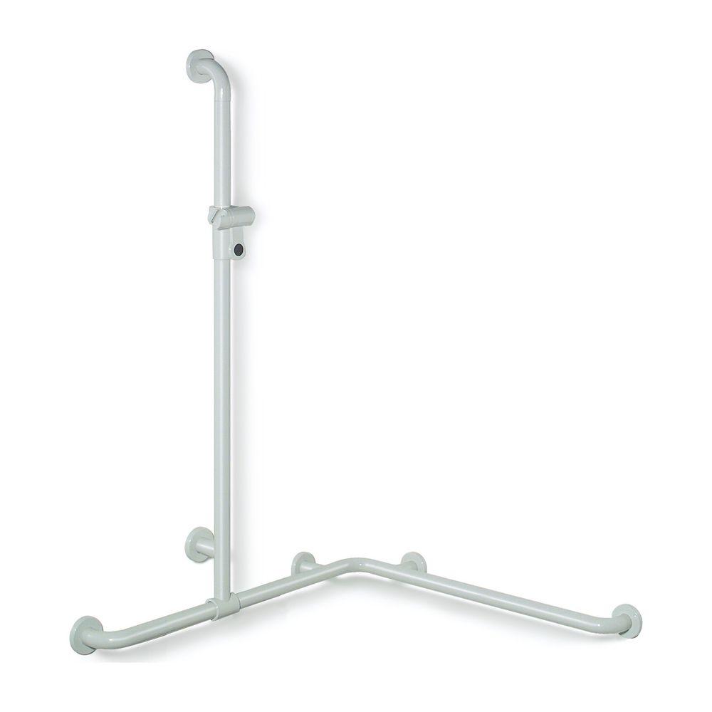 Hewi Barre de douche avec barre de support de pommeau coulissante, Noyau en aluminium, 1100x762mm, Rouge rubis, Réf. 801.35.316 33