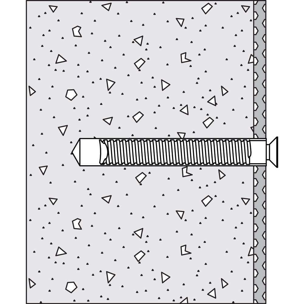 Poignées rabattables HEWI 950, 3 points de fixation, pour murs en béton C20/C25, BM17.4