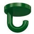 Crochet HEWI Série 477, Ø:40mm, crochet à tête noyée vert maïs
