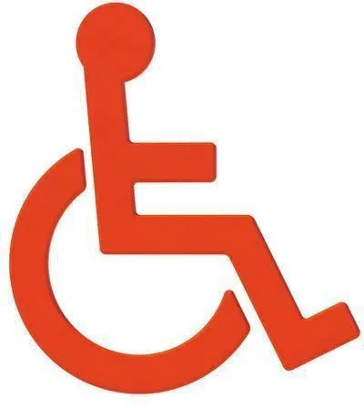 Hewi Symbole Accessibilité Ser 801, autocollant corail