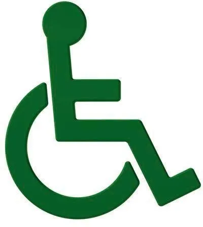 Hewi Symbole Accessibilité Ser 801, autocollant vert maïs