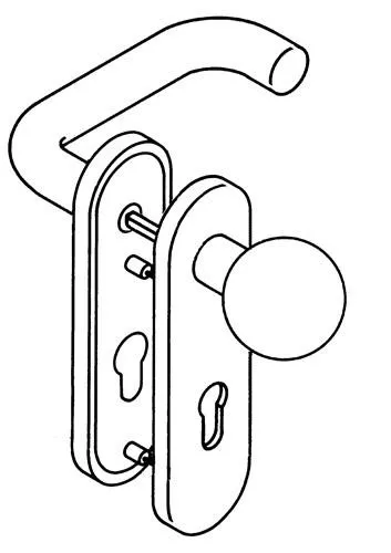 Hewi Garniture de porte courte 111R03.113 90 pièces 90 PZ rouge
